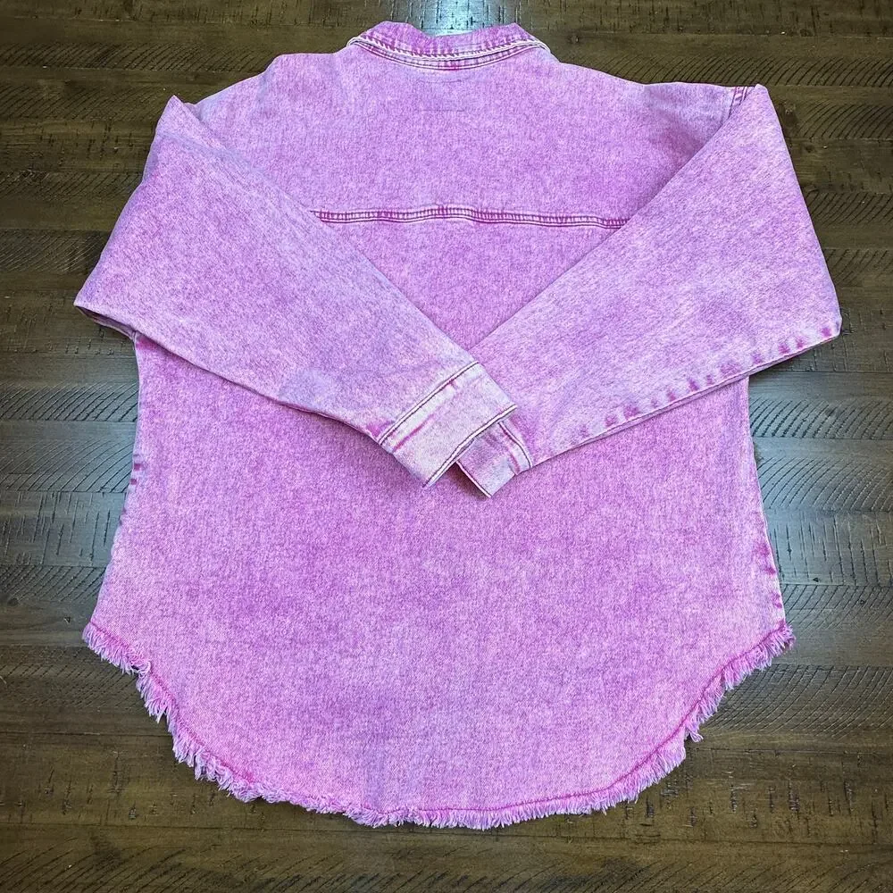 Celebrity Pink Women's Button Up Jeans Shirt Collared Long Sleeves Size M - Picture 4 of 16